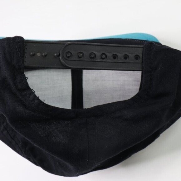 Sue Bee Honey Snap Back Baseball Cap Mens Hat Teal Black - Picture 8 of 11